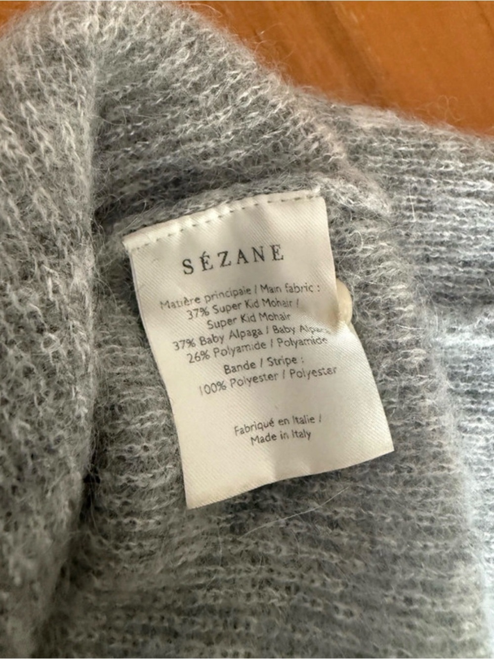 Sézane Gray Women's Button-Front Sweater Cardigan - Picture 4 of 4